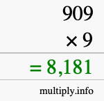 How to calculate 909 times 9 using long multiplication How to calculate 909 times 9 using long multiplication