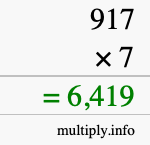 How to calculate 917 times 7 using long multiplication How to calculate 917 times 7 using long multiplication