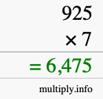 How to calculate 925 times 7 using long multiplication How to calculate 925 times 7 using long multiplication