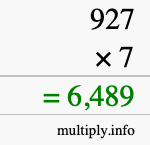 How to calculate 927 times 7 using long multiplication How to calculate 927 times 7 using long multiplication