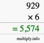 How to calculate 929 times 6 using long multiplication How to calculate 929 times 6 using long multiplication