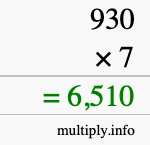 How to calculate 930 times 7 using long multiplication How to calculate 930 times 7 using long multiplication