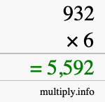 How to calculate 932 times 6 using long multiplication How to calculate 932 times 6 using long multiplication