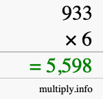 How to calculate 933 times 6 using long multiplication How to calculate 933 times 6 using long multiplication