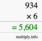How to calculate 934 times 6 using long multiplication How to calculate 934 times 6 using long multiplication