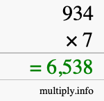How to calculate 934 times 7 using long multiplication How to calculate 934 times 7 using long multiplication