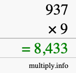 How to calculate 937 times 9 using long multiplication How to calculate 937 times 9 using long multiplication
