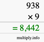 How to calculate 938 times 9 using long multiplication How to calculate 938 times 9 using long multiplication