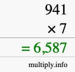How to calculate 941 times 7 using long multiplication How to calculate 941 times 7 using long multiplication