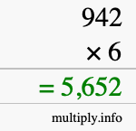 How to calculate 942 times 6 using long multiplication How to calculate 942 times 6 using long multiplication