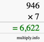 How to calculate 946 times 7 using long multiplication How to calculate 946 times 7 using long multiplication