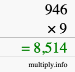 How to calculate 946 times 9 using long multiplication How to calculate 946 times 9 using long multiplication