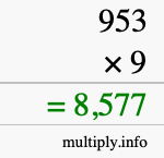 How to calculate 953 times 9 using long multiplication How to calculate 953 times 9 using long multiplication