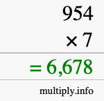 How to calculate 954 times 7 using long multiplication How to calculate 954 times 7 using long multiplication