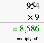 How to calculate 954 times 9 using long multiplication How to calculate 954 times 9 using long multiplication