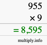 How to calculate 955 times 9 using long multiplication How to calculate 955 times 9 using long multiplication