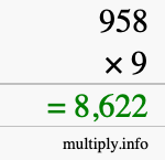 How to calculate 958 times 9 using long multiplication How to calculate 958 times 9 using long multiplication