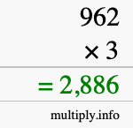How to calculate 962 times 3 using long multiplication How to calculate 962 times 3 using long multiplication