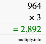 How to calculate 964 times 3 using long multiplication How to calculate 964 times 3 using long multiplication