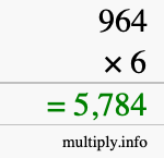 How to calculate 964 times 6 using long multiplication How to calculate 964 times 6 using long multiplication