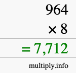 How to calculate 964 times 8 using long multiplication How to calculate 964 times 8 using long multiplication