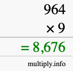 How to calculate 964 times 9 using long multiplication How to calculate 964 times 9 using long multiplication