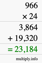 How to calculate 966 times 24 using long multiplication How to calculate 966 times 24 using long multiplication