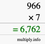 How to calculate 966 times 7 using long multiplication How to calculate 966 times 7 using long multiplication