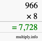 How to calculate 966 times 8 using long multiplication How to calculate 966 times 8 using long multiplication