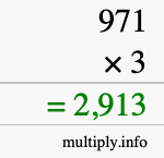 How to calculate 971 times 3 using long multiplication How to calculate 971 times 3 using long multiplication