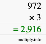 How to calculate 972 times 3 using long multiplication How to calculate 972 times 3 using long multiplication