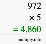 How to calculate 972 times 5 using long multiplication How to calculate 972 times 5 using long multiplication