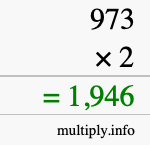 How to calculate 973 times 2 using long multiplication How to calculate 973 times 2 using long multiplication
