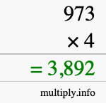 How to calculate 973 times 4 using long multiplication How to calculate 973 times 4 using long multiplication