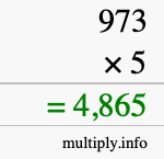 How to calculate 973 times 5 using long multiplication How to calculate 973 times 5 using long multiplication