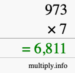 How to calculate 973 times 7 using long multiplication How to calculate 973 times 7 using long multiplication