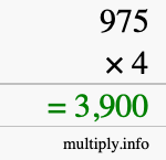 How to calculate 975 times 4 using long multiplication How to calculate 975 times 4 using long multiplication