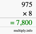 How to calculate 975 times 8 using long multiplication How to calculate 975 times 8 using long multiplication