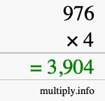 How to calculate 976 times 4 using long multiplication How to calculate 976 times 4 using long multiplication