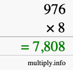 How to calculate 976 times 8 using long multiplication How to calculate 976 times 8 using long multiplication