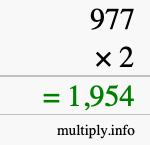 How to calculate 977 times 2 using long multiplication How to calculate 977 times 2 using long multiplication