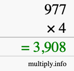 How to calculate 977 times 4 using long multiplication How to calculate 977 times 4 using long multiplication