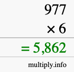 How to calculate 977 times 6 using long multiplication How to calculate 977 times 6 using long multiplication