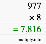 How to calculate 977 times 8 using long multiplication How to calculate 977 times 8 using long multiplication