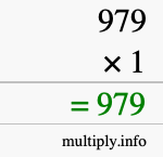 How to calculate 979 times 1 using long multiplication How to calculate 979 times 1 using long multiplication
