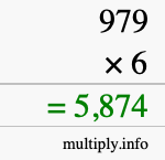 How to calculate 979 times 6 using long multiplication How to calculate 979 times 6 using long multiplication
