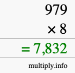 How to calculate 979 times 8 using long multiplication How to calculate 979 times 8 using long multiplication