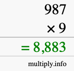 How to calculate 987 times 9 using long multiplication How to calculate 987 times 9 using long multiplication