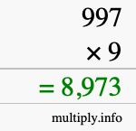 How to calculate 997 times 9 using long multiplication How to calculate 997 times 9 using long multiplication