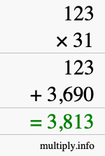 How to calculate 123 times 31 using long multiplication How to calculate 123 times 31 using long multiplication
